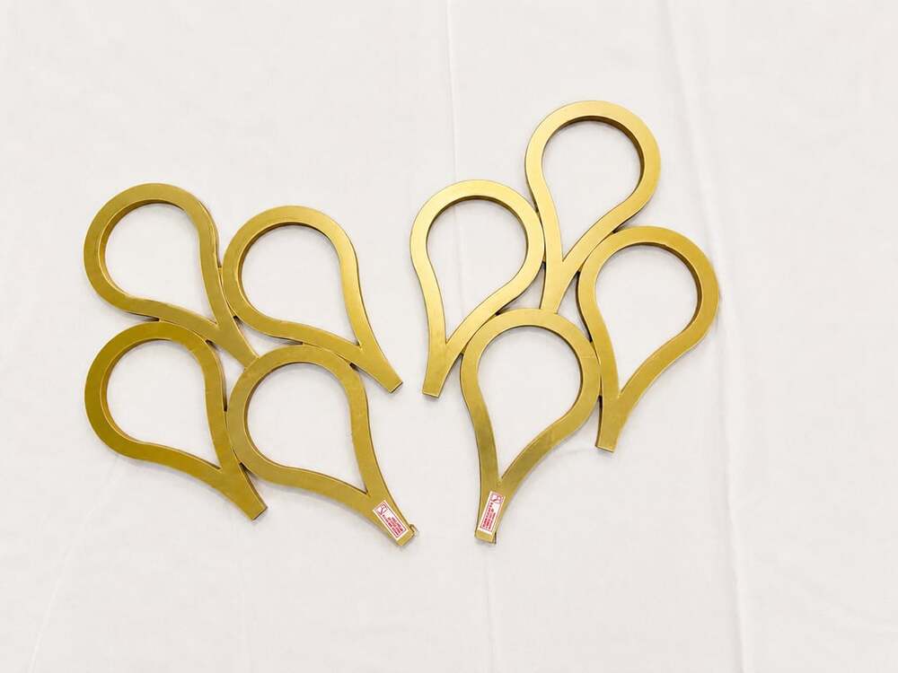 Teardrop Loops Wall Decor Set, Gold Plated